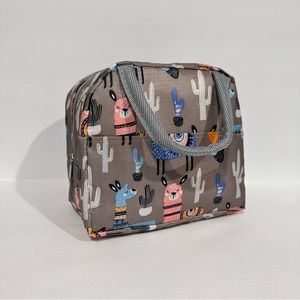 Insulated Llama Print Lunch Bag